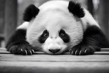 可爱的黑白色熊猫