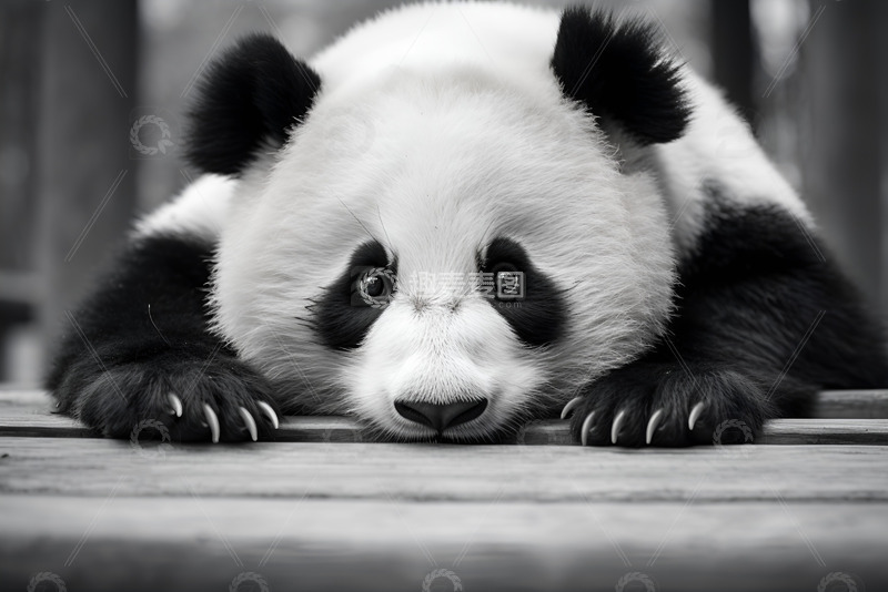 高清大图下载【趣麦麦图】-可爱的黑白色熊猫