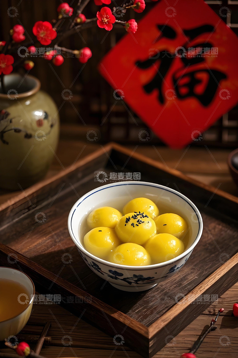 高清大图下载【趣麦麦图】元宵节大黄米汤圆摄影图1