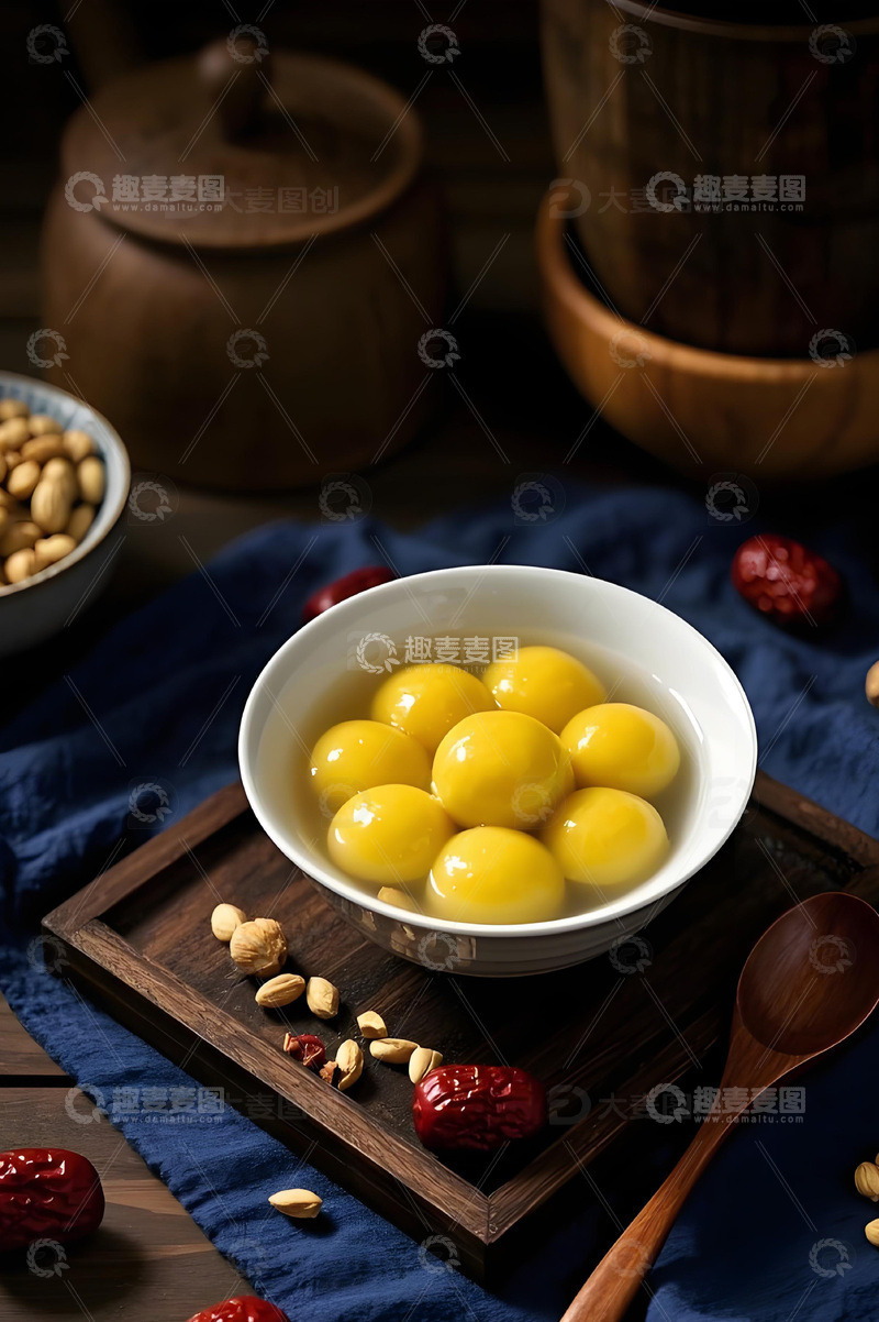 高清大图下载【趣麦麦图】大黄米汤圆美食摄影图5