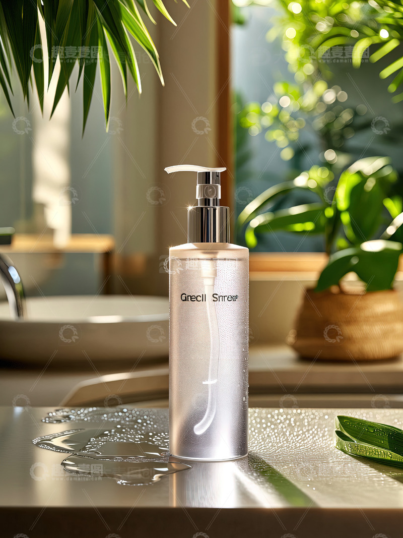 高清大图下载【趣麦麦图】浴室场景洗发水沐浴露产品摄影4