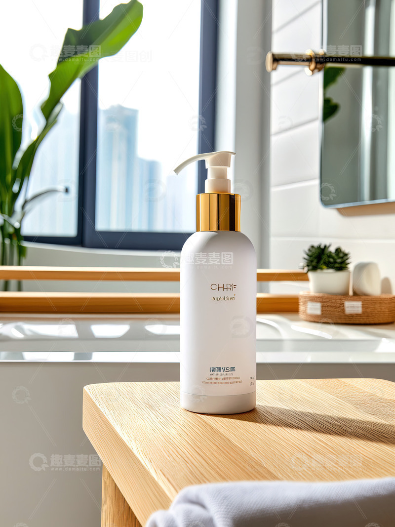 高清大图下载【趣麦麦图】浴室场景洗发水沐浴露产品摄影29