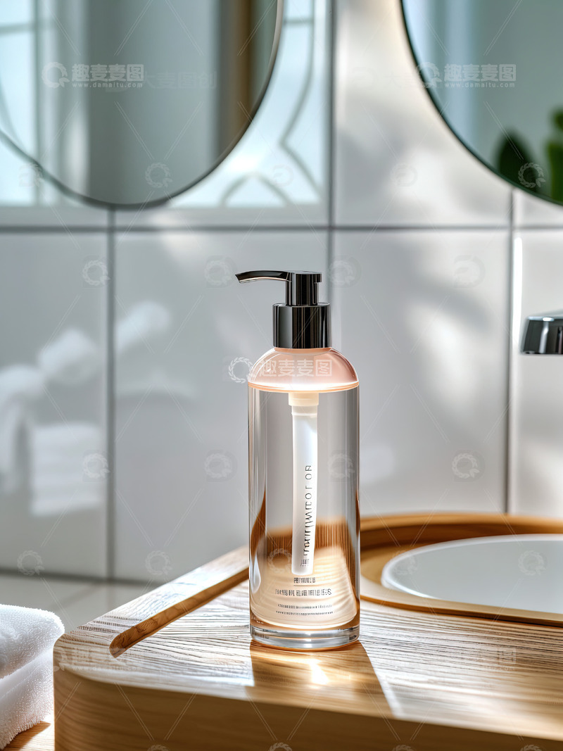 高清大图下载【趣麦麦图】浴室场景洗发水沐浴露产品摄影53