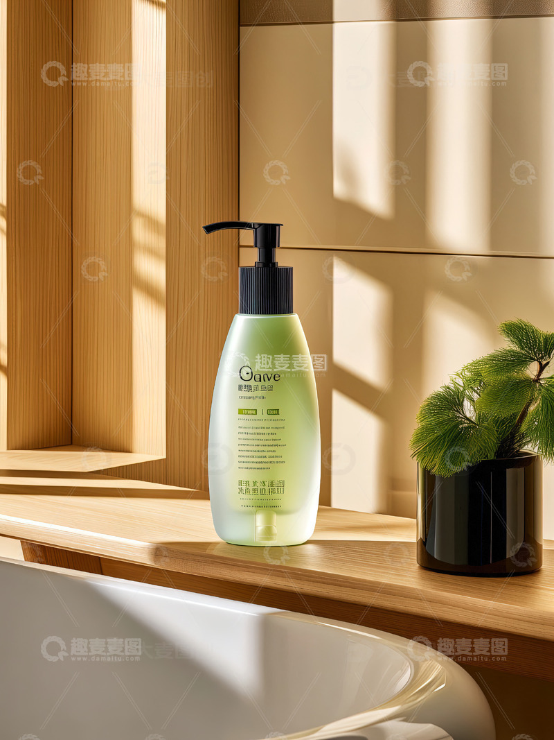高清大图下载【趣麦麦图】浴室场景洗发水沐浴露产品摄影37