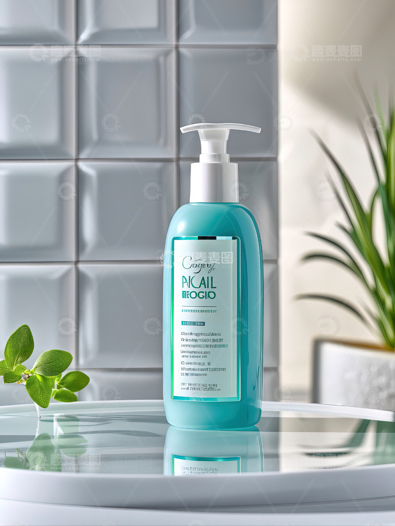 高清大图下载【趣麦麦图】浴室场景洗发水沐浴露产品摄影