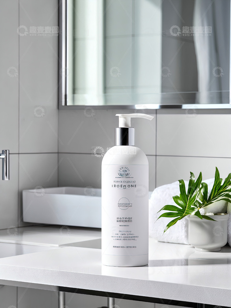 高清大图下载【趣麦麦图】浴室场景洗发水沐浴露产品摄影7