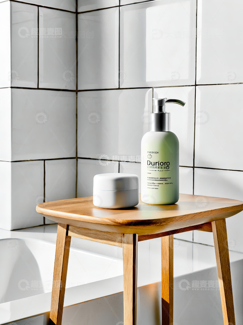 高清大图下载【趣麦麦图】浴室场景洗发水沐浴露产品摄影51