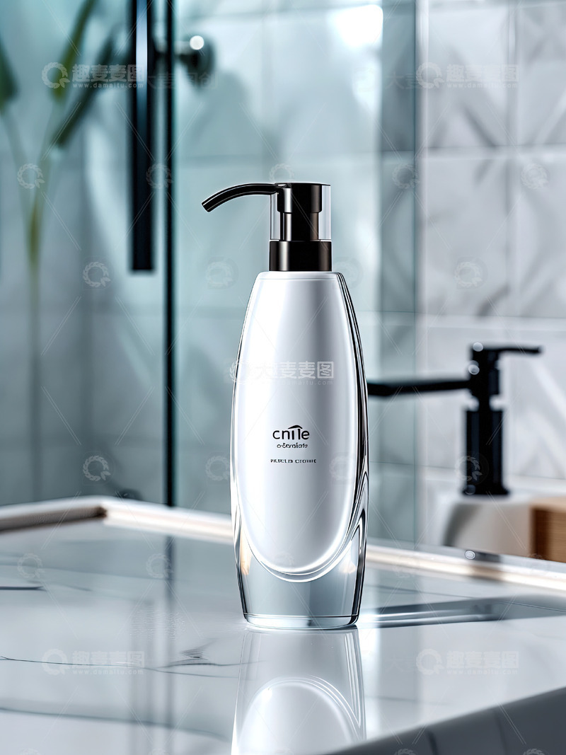 高清大图下载【趣麦麦图】浴室场景洗发水沐浴露产品摄影59