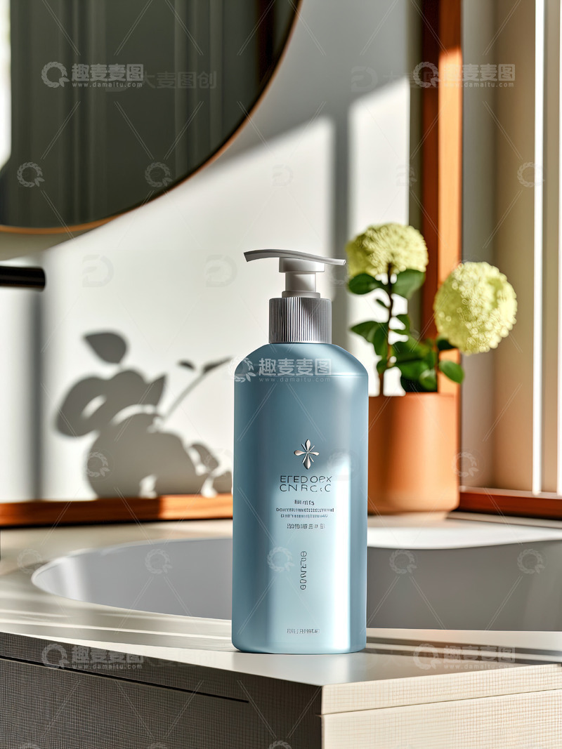 高清大图下载【趣麦麦图】浴室场景洗发水沐浴露产品摄影21