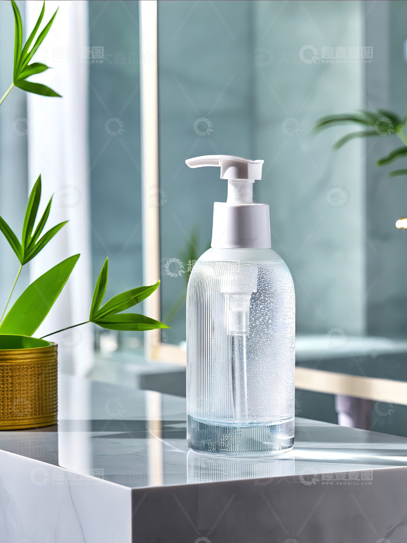 高清大图下载【趣麦麦图】浴室场景洗发水沐浴露产品摄影2