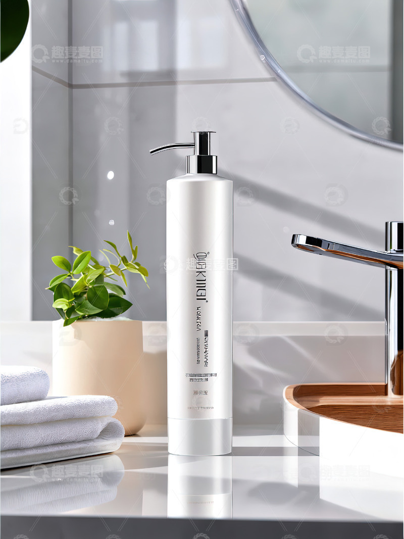 高清大图下载【趣麦麦图】浴室场景洗发水沐浴露产品摄影19