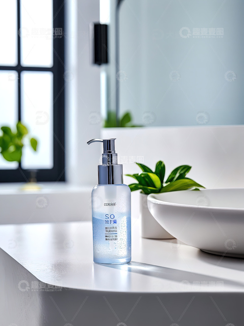 高清大图下载【趣麦麦图】浴室场景洗发水沐浴露产品摄影26