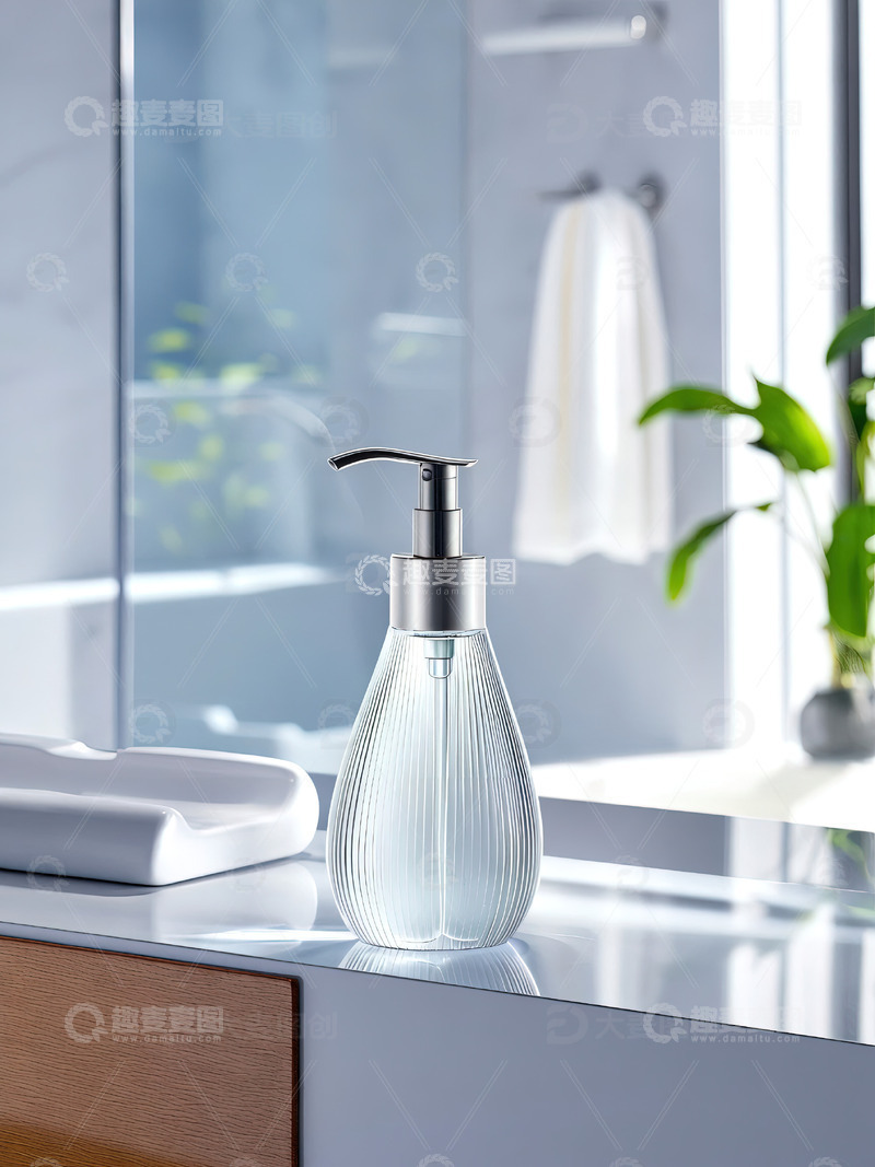 高清大图下载【趣麦麦图】浴室场景洗发水沐浴露产品摄影3