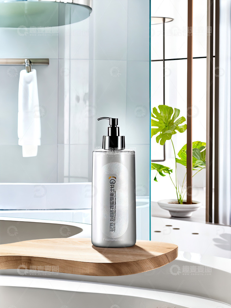高清大图下载【趣麦麦图】浴室场景洗发水沐浴露产品摄影58