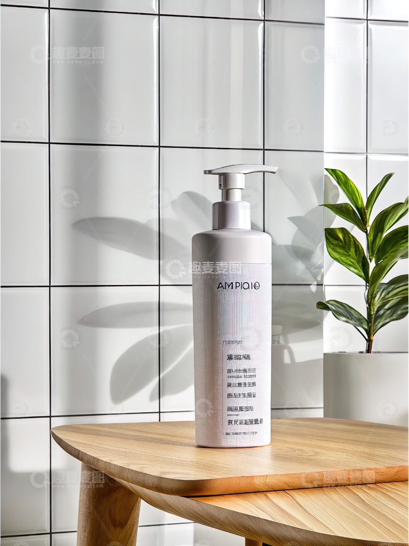 高清大图下载【趣麦麦图】浴室场景洗发水沐浴露产品摄影47