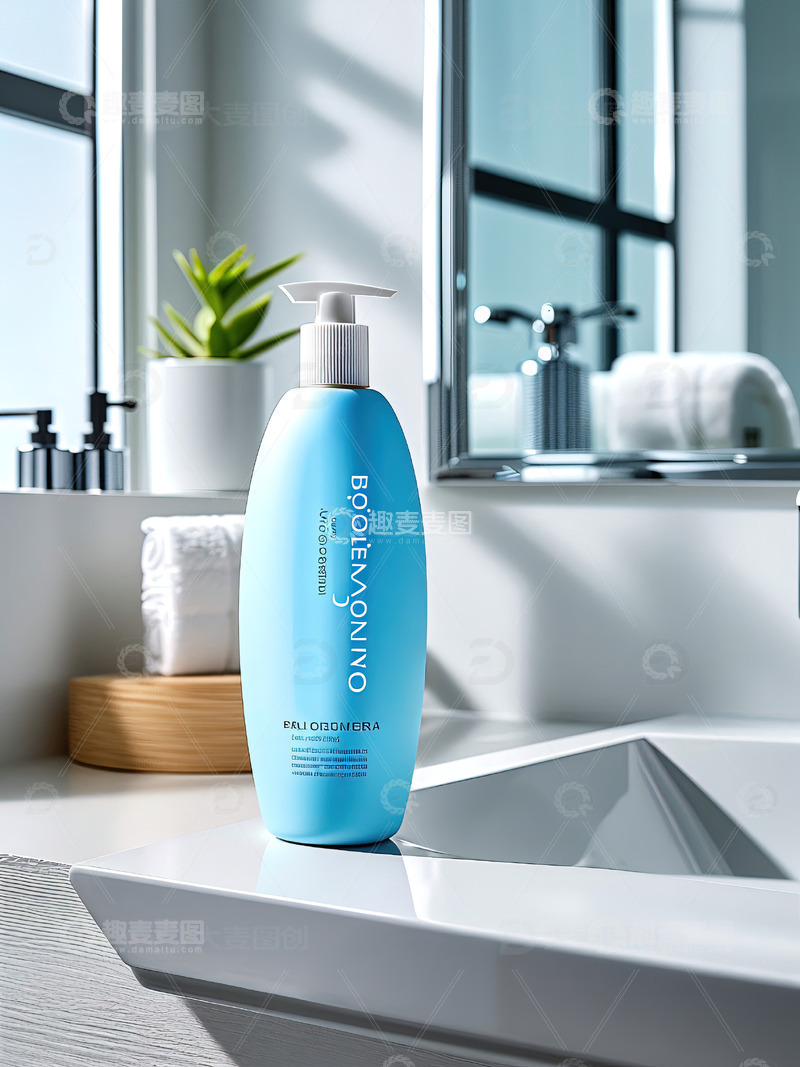 高清大图下载【趣麦麦图】浴室场景洗发水沐浴露产品摄影24