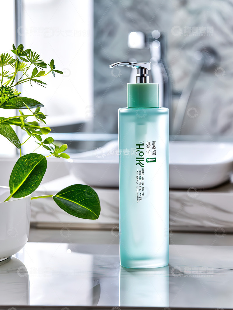 高清大图下载【趣麦麦图】浴室场景洗发水沐浴露产品摄影17