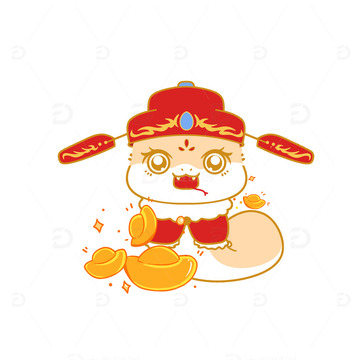 新年蛇年IP卡通手绘1