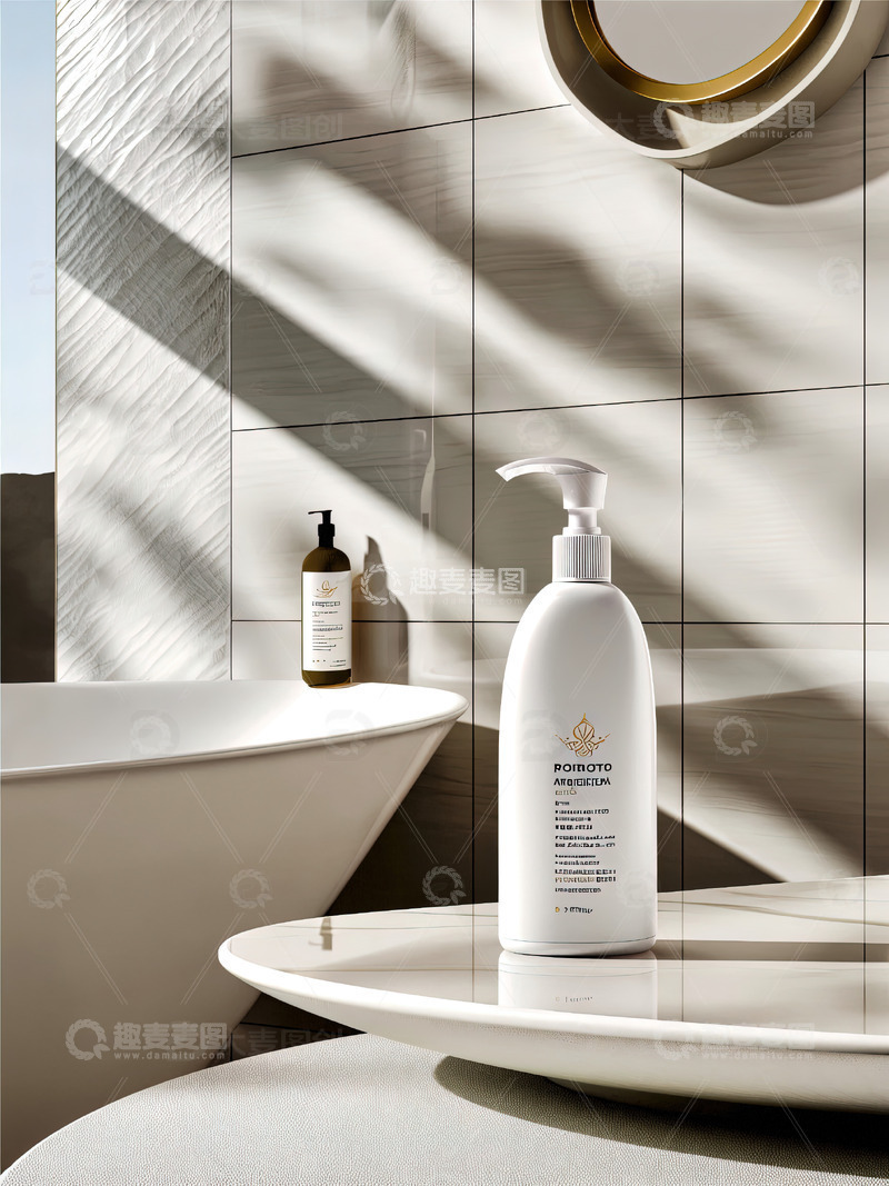 高清大图下载【趣麦麦图】浴室场景洗发水沐浴露产品摄影41
