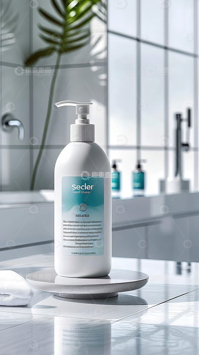 高清大图下载【趣麦麦图】浴室场景洗发水沐浴露产品摄影68