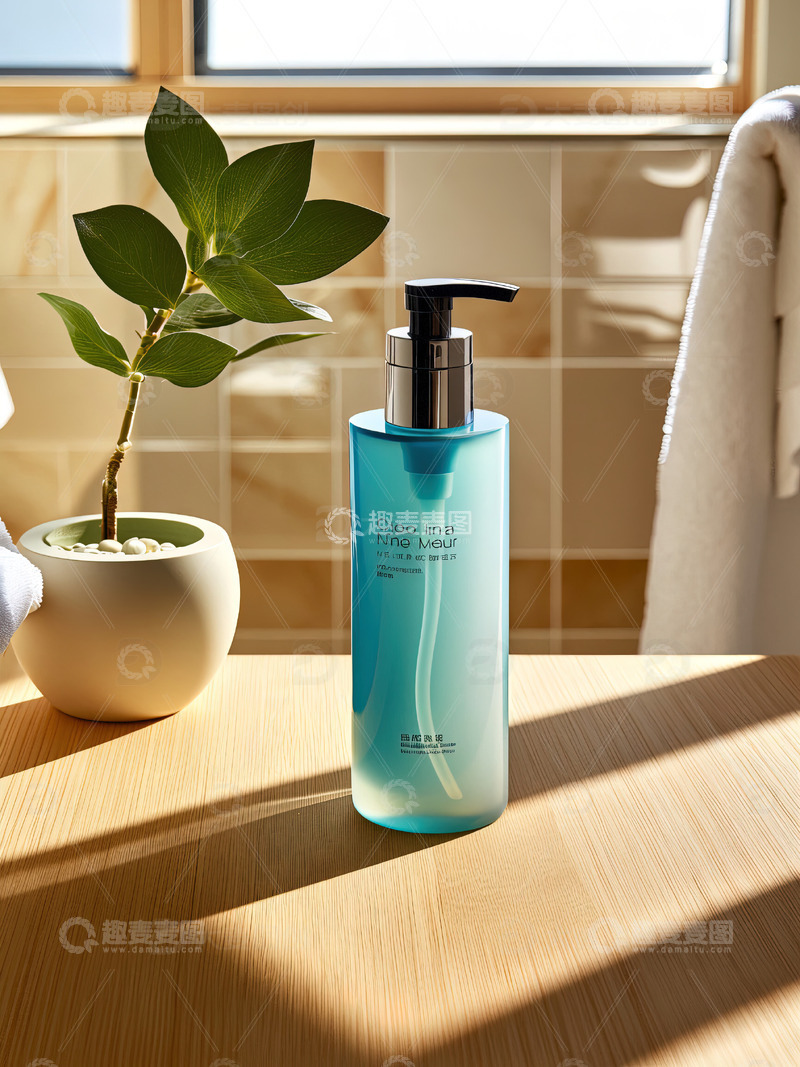 高清大图下载【趣麦麦图】浴室场景洗发水沐浴露产品摄影38