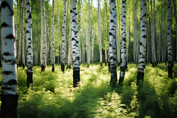 白桦树林高清摄影