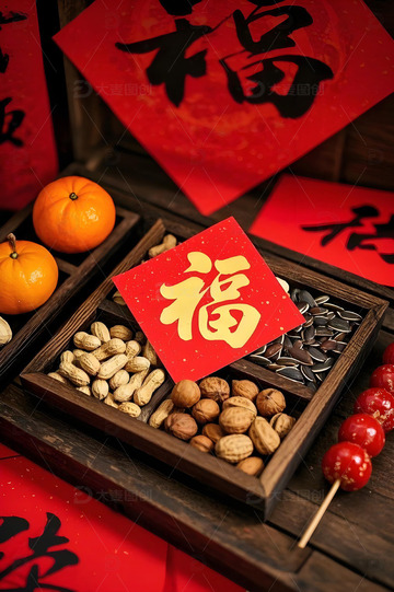 春节坚果水果食物静物摄影