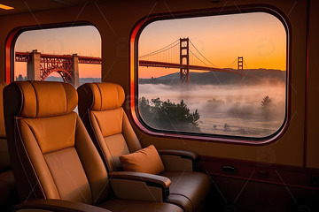 高铁车厢内春运摄影图