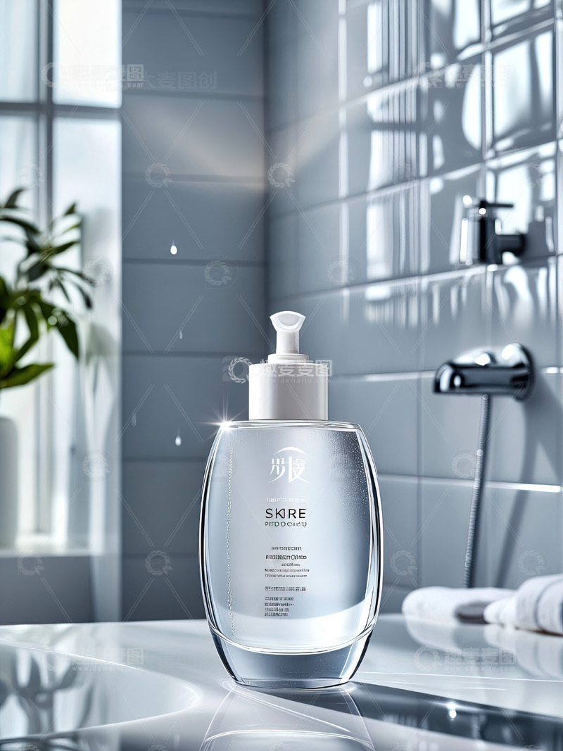 高清大图下载【趣麦麦图】浴室场景洗发水沐浴露产品摄影76