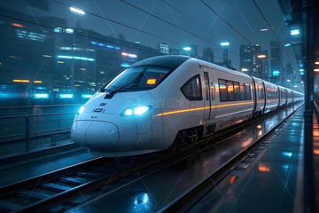 高铁列车春运摄影图1