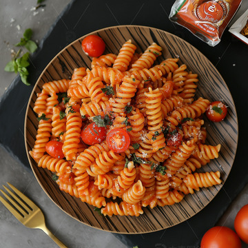 一盘美味的番茄意面