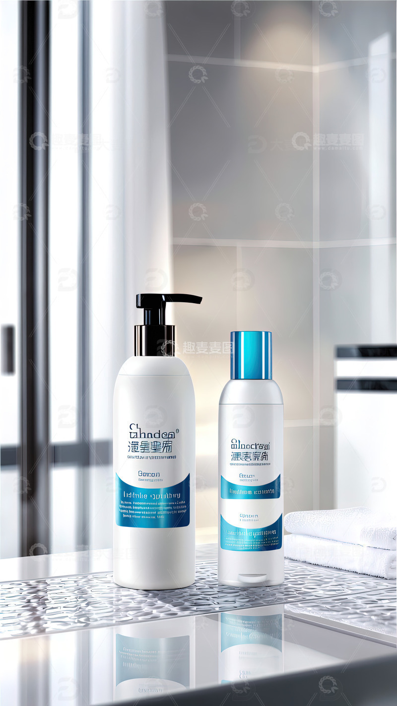 高清大图下载【趣麦麦图】浴室场景洗发水沐浴露产品摄影69