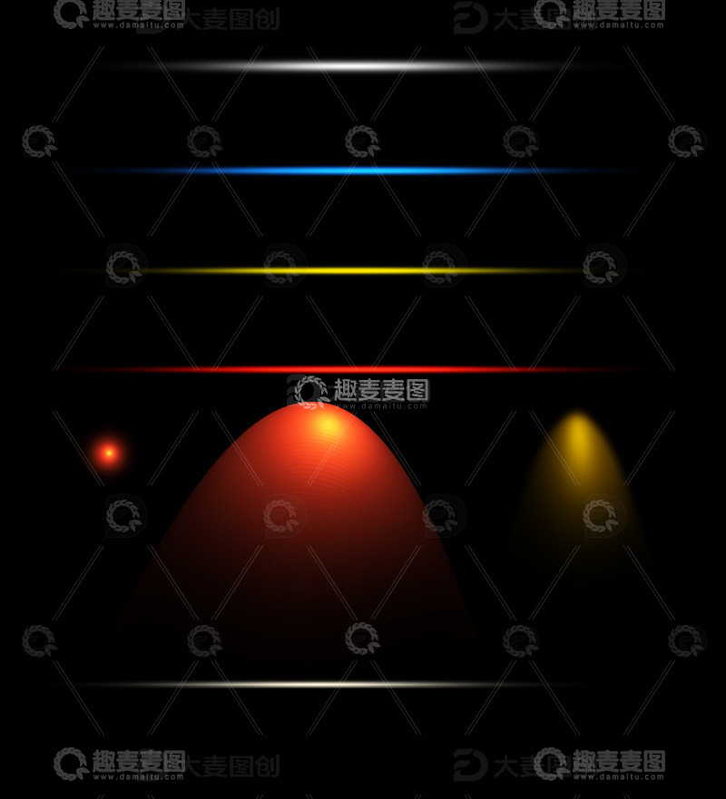 源文件下载【趣麦麦图】光线灯光光点合集