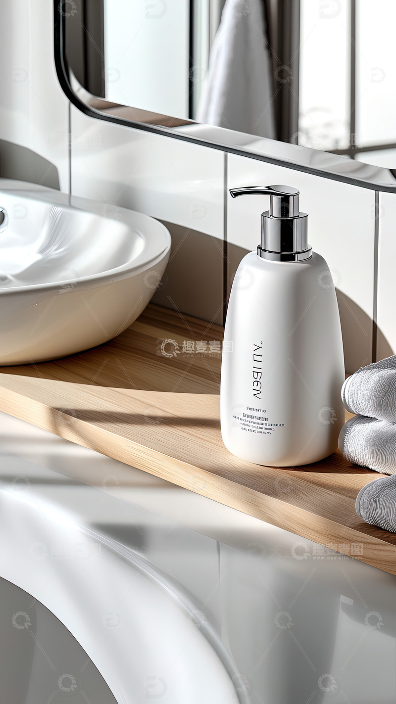 高清大图下载【趣麦麦图】浴室场景洗发水沐浴露产品摄影71