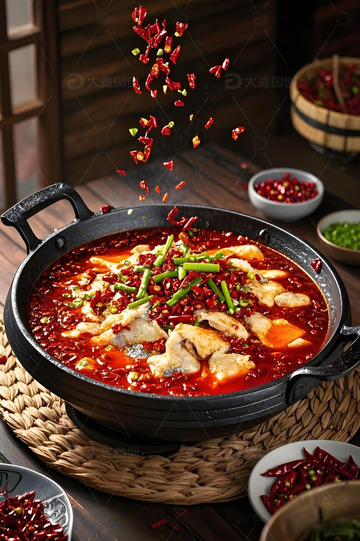 美食水煮鱼摄影图5