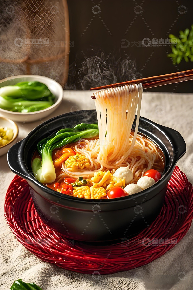 高清大图下载【趣麦麦图】砂锅米线美食摄影图