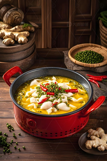 中华美食酸菜鱼摄影图6