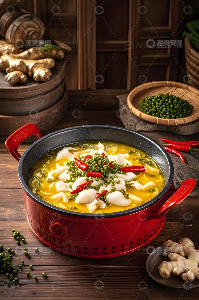 高清大图下载【趣麦麦图】中华美食酸菜鱼摄影图6