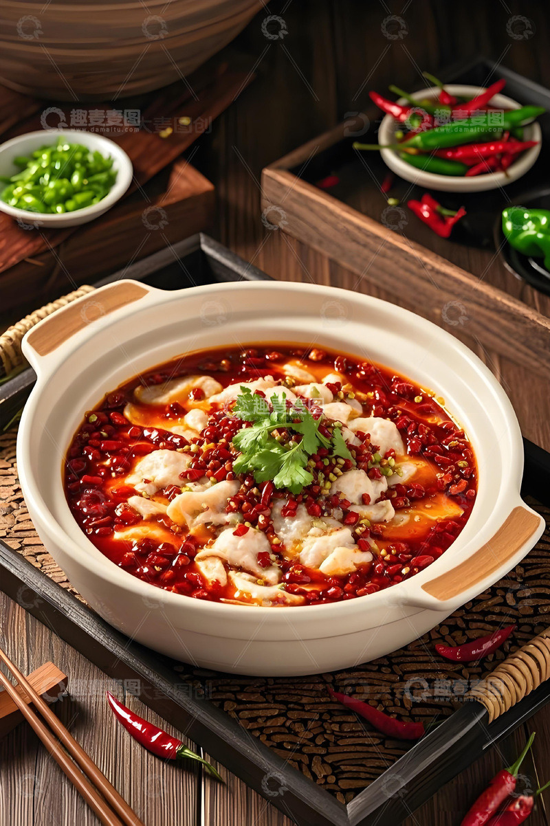 高清大图下载【趣麦麦图】美食水煮鱼摄影图4