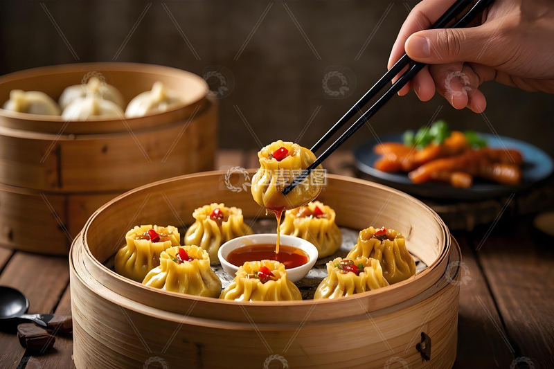 高清大图下载【趣麦麦图】广式烧麦美食摄影图