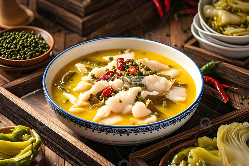 高清大图下载【趣麦麦图】中华美食酸菜鱼摄影图10