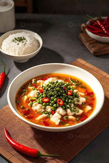 美食藤椒鱼摄影图