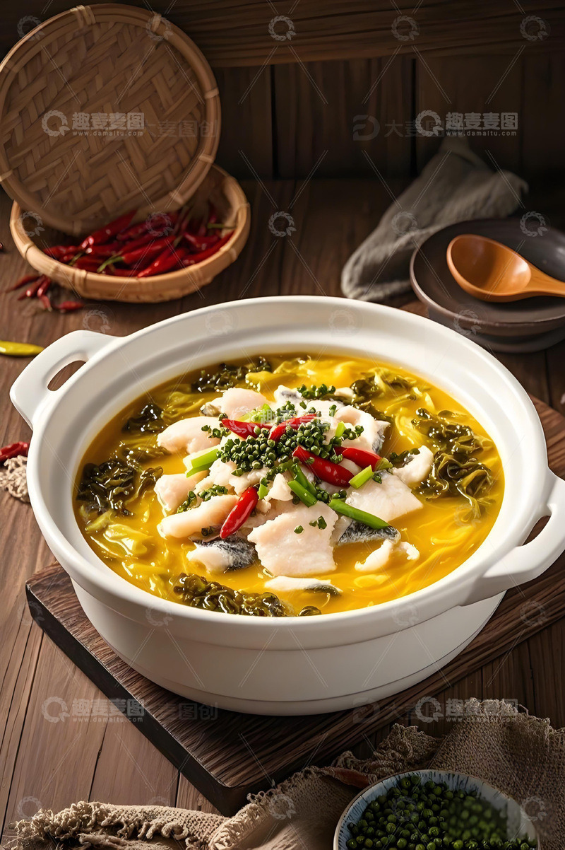 高清大图下载【趣麦麦图】美食酸菜鱼摄影图4