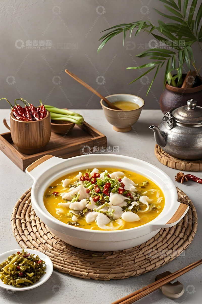 高清大图下载【趣麦麦图】中华美食酸菜鱼摄影图2