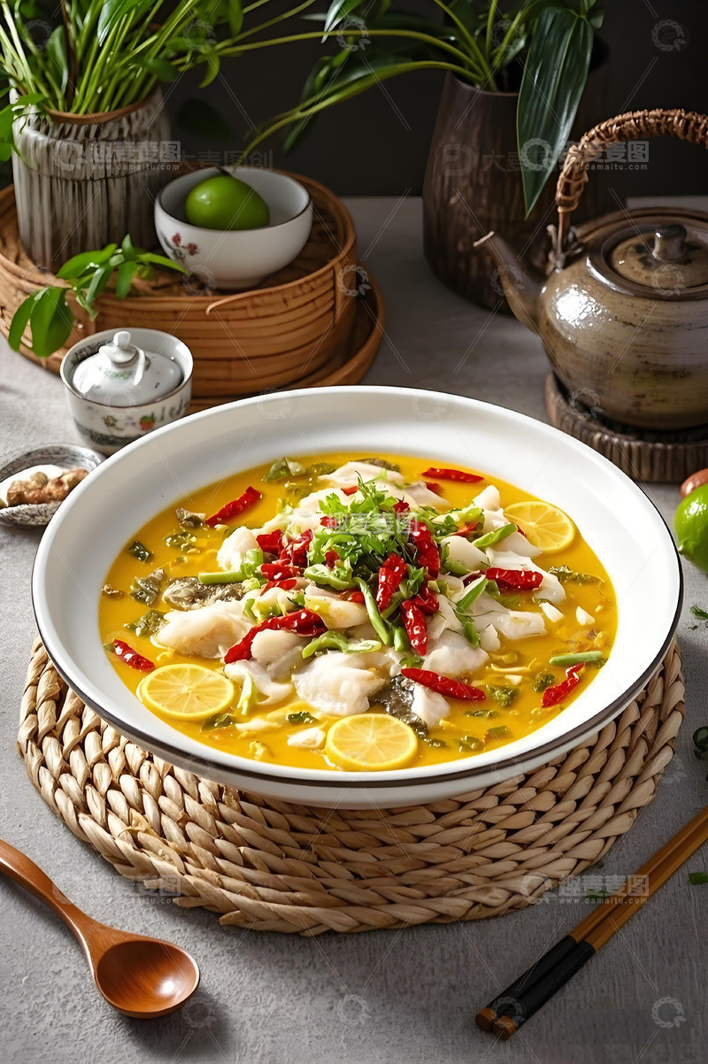 高清大图下载【趣麦麦图】中华美食酸菜鱼摄影图3