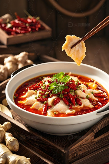 美食水煮鱼摄影图2