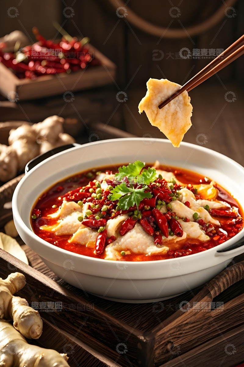 高清大图下载【趣麦麦图】美食水煮鱼摄影图2