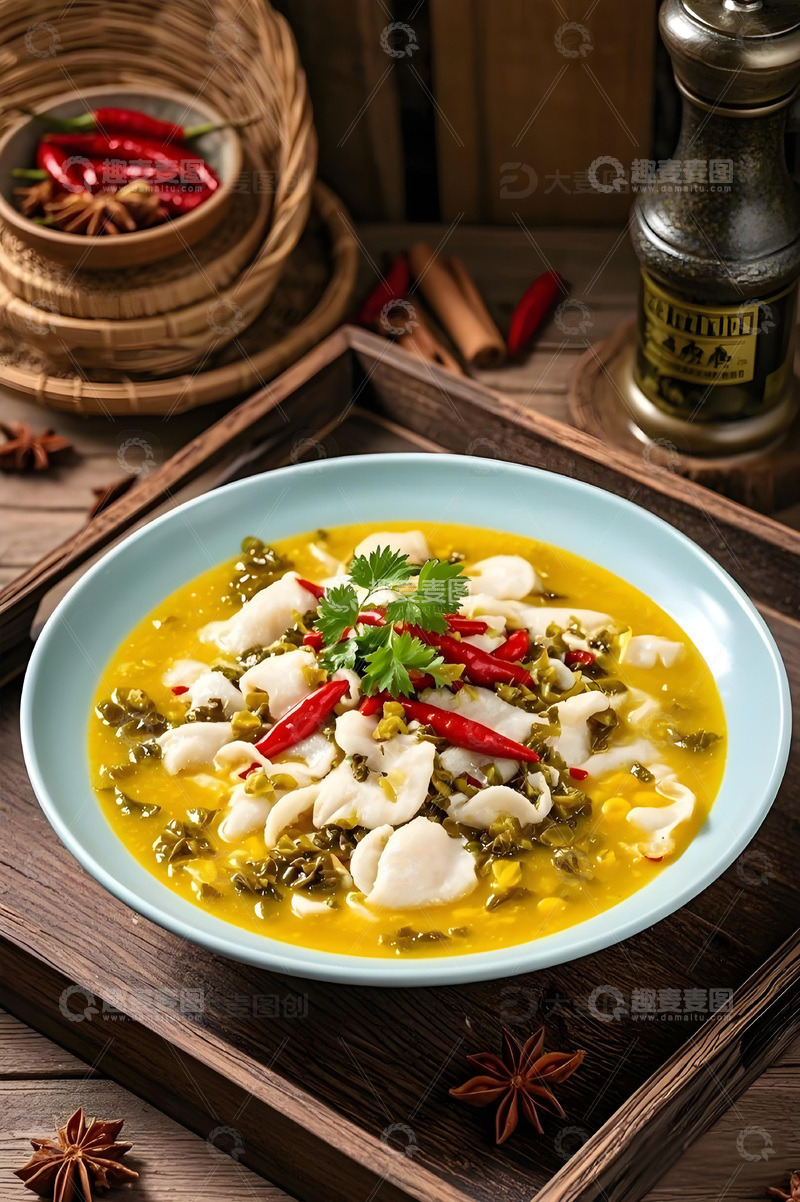 高清大图下载【趣麦麦图】美食酸菜鱼摄影图3