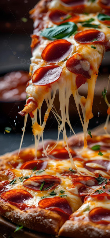 美味的披萨摄影素材
