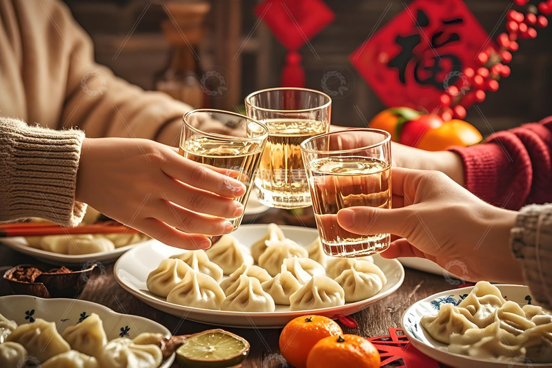 高清大图下载【趣麦麦图】春节年夜饭摄影图2